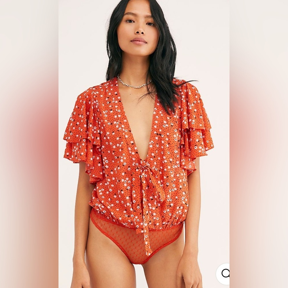 Intimately Free People Call Me Later Printed Bodysuit Top - Picture 3 of 7